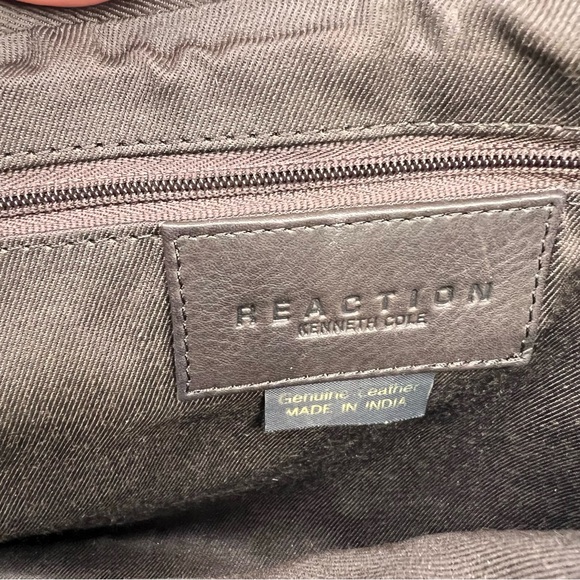 REACTION Kenneth Cole Reaction Brown Soft Leather Messenger Crossbody Bag 11x8” - Picture 10 of 14